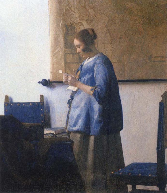 Johannes Vermeer Woman Reading a Letter Norge oil painting art